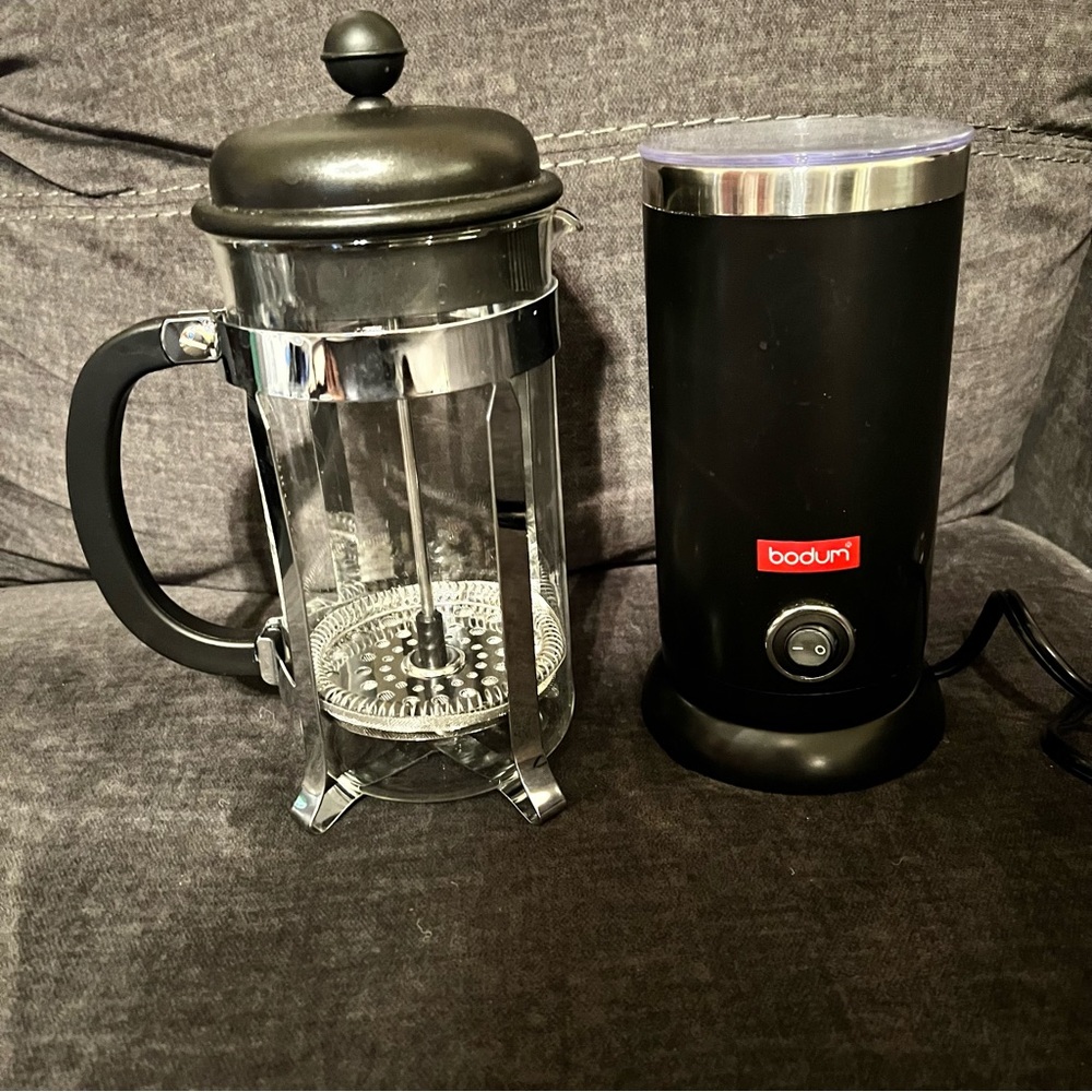 Bodum French Press and Milk Frother for Coffee Espresso